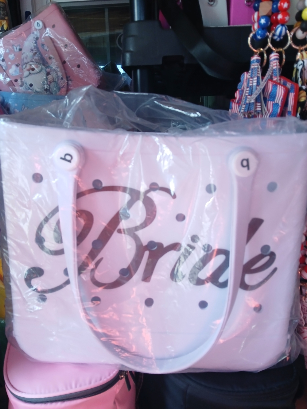 Bride White Tote Bag Medium Bogg like bag.